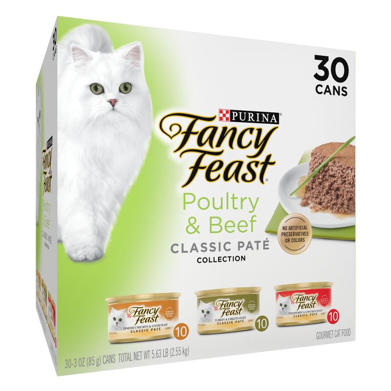 Purina Fancy Feast Classic Paté Gourmet Wet Cat Food Poultry Chicken, Turkey & Beef Collection - 3oz, 5 of 11