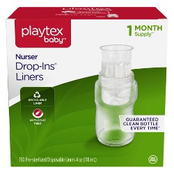 Lot of 3 Playtex Nurser Drop-Ins Liners for Baby Bottles 8-10 oz 50 ct each