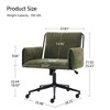 YOUNIKE Home Office Desk Chair with Arms Modern Computer Task Chair with Wheels Adjustable Swivel Rolling Chair 25.98"Wx28.35"D, Boucle Fabric - 2 of 4