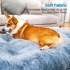 Modern Dog Bed, Soft Faux Fur Fabic Dog Crate Mat with High Density Foam for Large and Medium Dog, Dog Mattress with Anti-Slip Bottom, Gray - 3 of 4
