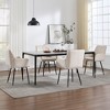 Akoasm Upholstered velvet Kitchen Dinning Chair With Armrests-Cream - 3 of 4