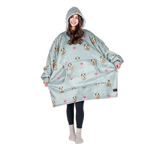 Tirrinia Women's Wearable Blanket Funny Printed Oversized Hoodie Sweatshirt, Warm Cozy Gifts for Women Wife Girlfriend Men Husband Boyfriend - 1 of 4
