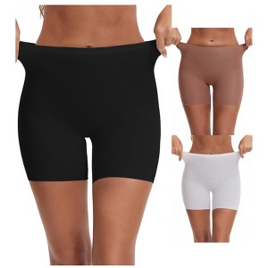 INSPIRE CHIC 3 Packs Women's Shorts Seamless High Waist Tummy Control Butt Lifter Thigh Slimmers - 1 of 4