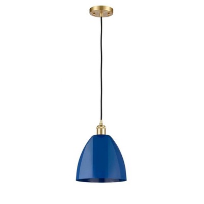 Plymouth Dome - 1 Light Cord Hung Mini Pendant In Industrial Style-12.88 Inches Tall and 9 Inches Wide