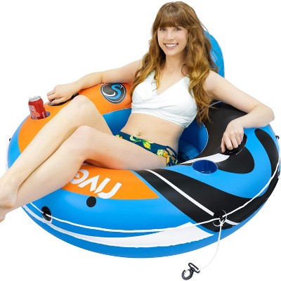 2025 Upgraded Sunlite Sports Heavy-Duty River Tube, Premium Inflatable Water Float for Lake & River, Outdoor Rafting & Recreational Fun