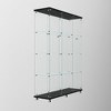 YOOCOZZ Tempered Glass Cabinet (Display/Wine/Storage/File), Bluetooth LED, Door Lock, Casters - 2 of 4