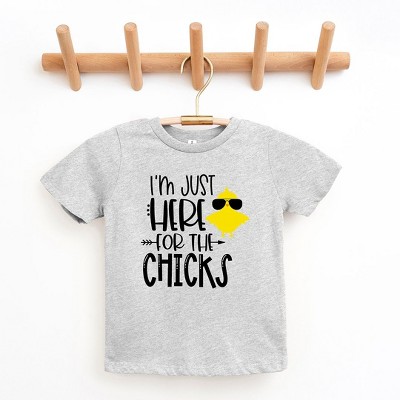 The Juniper Shop I'm Just Here For The Chicks Youth Short Sleeve Tee