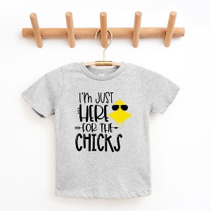 The Juniper Shop I'm Just Here For The Chicks Toddler Short Sleeve Tee - 1 of 2