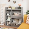 Kids Bookshelf and Toy Storage Organizer, 3-Tier Toddler Bookshelf Wooden Bookcase, 5 Cube Double Sided Toy Storage Display,for Kids Room - 4 of 4