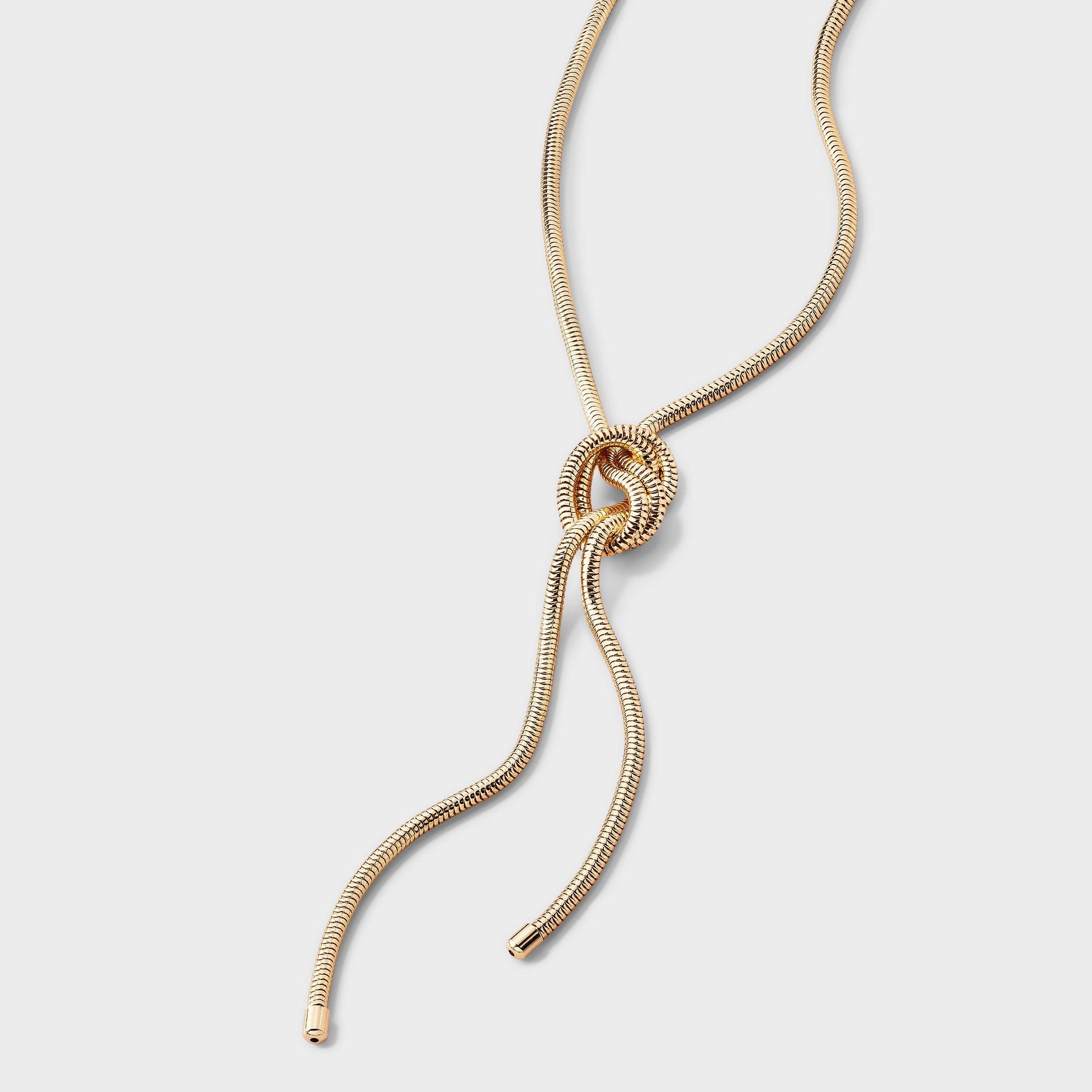 Knot Herringbone Necklace - A New Day™ Gold