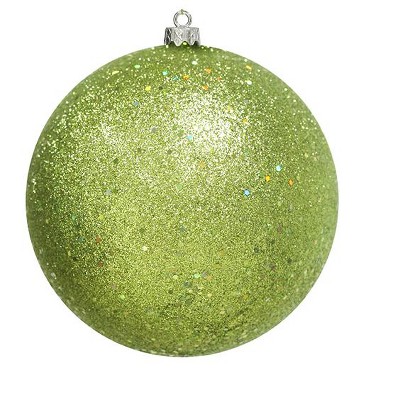 Shatterproof Red Hot Holographic Glitter Christmas Ball Ornament 8 inch (200mm)