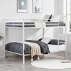 Full Over Full Bunk Bed, Heavy Duty Metal Frame, Built-in Ladder, Low Profile Design, Space-Saving-- Frevyn - 4 of 4
