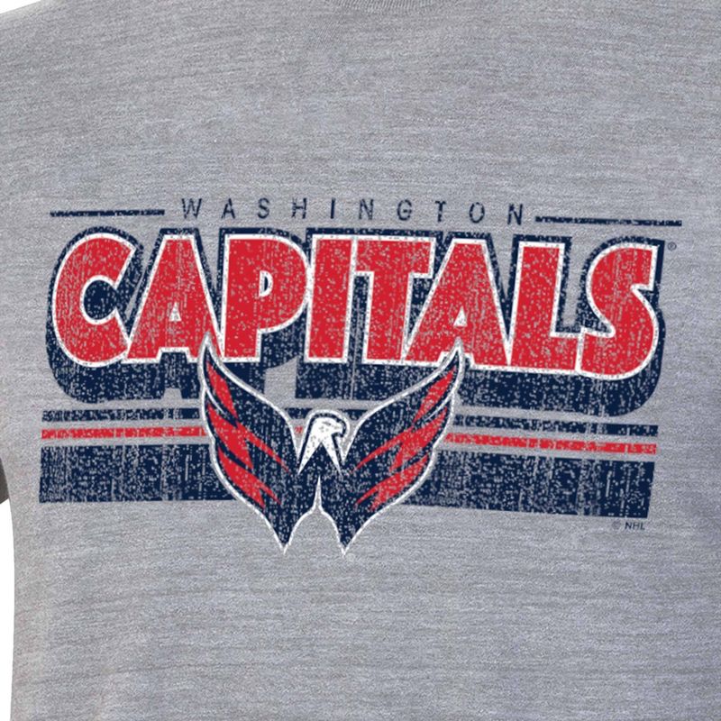 NHL Washington Capitals Men&#39;s Short Sleeve Tri-Blend T-Shirt, 3 of 4