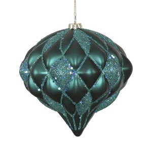 Vickerman 5.7" Matter-Glitter Diamond Onion Ornament - 1 of 1