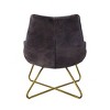 31" Dhalsim Accent Chair Antique BlackTop Grain Leather - Acme Furniture: No Assembly, Spot Clean, Wood Frame, Armless Design - 2 of 4