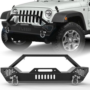 Front Bumper Compatible with 2007-2018 Wrangler JK/JL & Unlimited JKU (2/4 Doors), Rock Crawler Off Road Full Width Bumper - 1 of 4