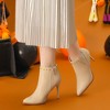 Allegra K Women's Pointed Toe Side Zip Stiletto High Heel Ankle Boots - 2 of 4