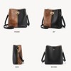 Generic Crossbody Bucket Shoulder Bags Vegan Leather Purse Cross Body Handbag Multiple Pockets Black - 2 of 4