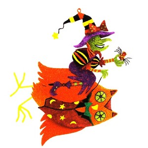 C & F 11.75 In Booville Owl Ride Witch Ornament Tree Ornaments - 1 of 3