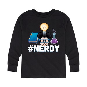 Boys' - Disney - Nerdy Mickey Long Sleeve Graphic T-Shirt - 1 of 4