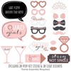 Big Dot of Happiness Bride Squad - Rose Gold Bridal Shower or Bachelorette Party Photo Booth Props Kit - 20 Count - 2 of 4