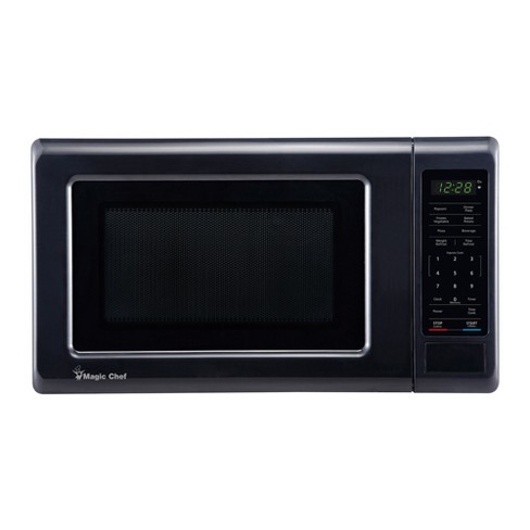 Magic Chef 0.9 Cubic Feet Stainless Countertop Microwave Oven : Target