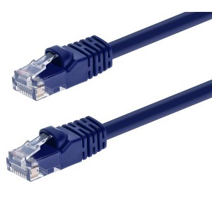 Monoprice Cat6 Ethernet Patch Cable - 1 Feet - Purple | Network Internet Cord - RJ45, Stranded, 550Mhz, UTP, Pure Bare Copper Wire, 24AWG - 1 of 4