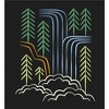 Adventure Society Waterfalls & Pine Trees Crew Neck Short Sleeve Adult T-shirt - 2 of 2