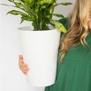 Bloem 14" Tall Finley Tapered Round Planter, Casper White - 4 of 4