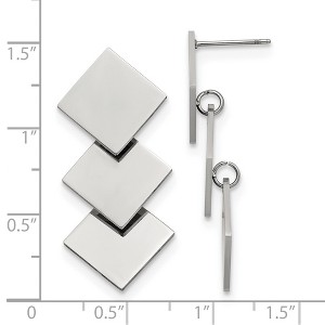 Chisel Stainless Steel Polished Squares Dangle Earrings - 1 of 4