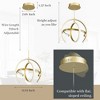 ZACHVO 25W Gold LED Pendant Light with Adjustable 3-Ring Design, Dimmable 3000K Modern for Indoor Use - 3 of 4