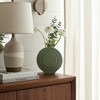 Modern Decorative Vase - Round Ceramic Dolomite Flower Vase - Textured Minimalist Accent Piece for Home, Office, Bedroom, and Living Room - 2 of 4