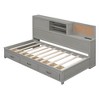 Twin Size Wooden Daybed with 3 Storage Drawers and USB Ports - 4 of 4