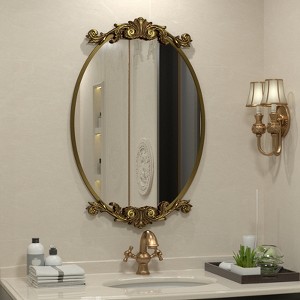 Apmir Oval High Quality Aluminum Alloy Framed French Cleat Mounted Baroque Wall Decor Bathroom Vanity Mirror with 3-Year Warranty - 1 of 4