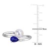 EVERLY JEWELRY | Multiple-color option in Yellow Silver Pearl Ring with Multiple color gemstone Options. - 4 of 4