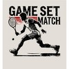"Game Set Match" Tennis Sports Adult Long Sleeve Hoodie - 2 of 3