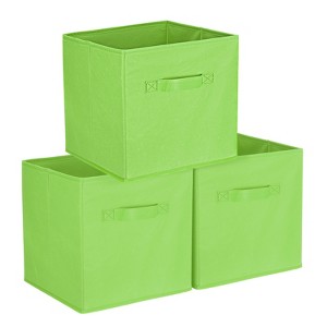 Unique Bargains Fabric Storage Bins 3 Pcs - 1 of 4