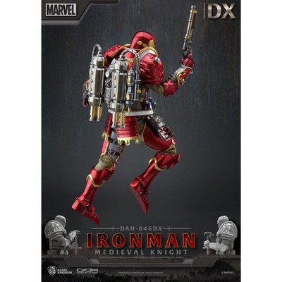 Medieval Knight Iron Man Deluxe Version Dynamic Action Figure with Gold Chainmail