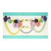Meri Meri Happy Birthday Honeycomb Garland (Pack of 1). Garland length is 9'. Measures 13' including excess cord. - 4 of 4