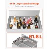 VEVOR Commercial Ice Bin, 61.6 L Underbar Ice Bin, 24 x 24.2 x 37 in Stainless Steel Ice Chest with Sliding Lid, Bottle Holders, Silver - 3 of 4