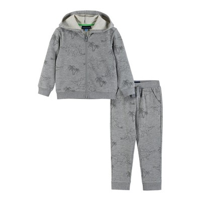 Andy & Evan Toddler Dinosaur Print Sweat Set Grey, Size 4t : Target