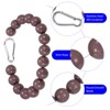Unique Bargains Stainless Steel Indoor Outdoor 16 Beads Durable Flag Pole Beaded Retainer Ring 0.98" - 3 of 4