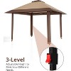 13x13 FT Outdoor Folding Gazebo with Mosquito Netting – Instant Tent with UV & Rain Protection, Silver Coated Cover - 4 of 4