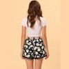 Allegra K Women's Summer Floral Printed Lace Trim Elastic Waist Beach Shorts - 3 of 4
