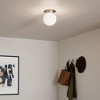 Albers 8.0 Inch 1 Light Flush mount with Opal Glass in Black - 2 of 4