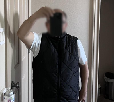 Men's Quilted Puffer Vest - All In Motion™ Black M