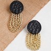 SOHI Women's Black Chain Drop Earrings - 2 of 3