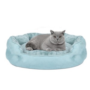 PureWags Small Dog Bed, Round Cat Bed Washable for Indoor Cats, Non-Slip Base and Removable Cushion, Pet Bed for Puppy and Kitten - 1 of 4