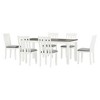 7-Piece Retro Dining Table Set with Extendable Table and 6 Upholstered Chairs, Solid Wood Legs, Distressed Finish for Kitchen or Dining Room - 3 of 4