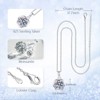 Moissanite Necklace for Women, 2 Carat Moissanite Rose Birthstone Pendant with 925 Sterling Silver Necklace for Wife, Mother, Girlfriend Jewelry Gifts - 3 of 4